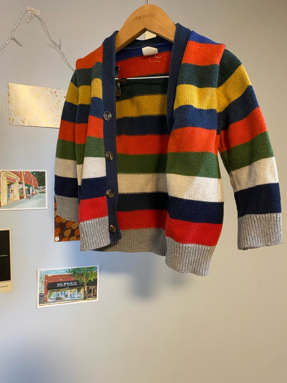 GAP Striped Knit Sweater in Blue, Orange, Green, Yellow